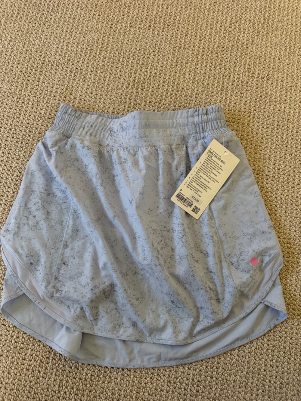 lululemon athletica Light Blue Speckled Athletic Skort